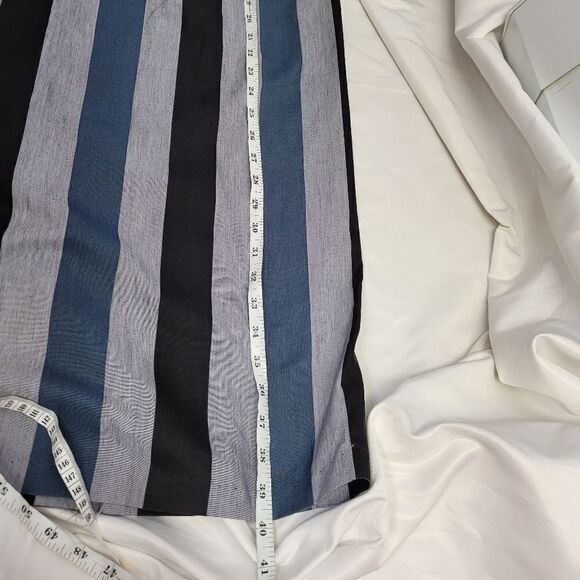 VINTAGE 70s striped puff sleeve button up back shift dress S - Picture 9 of 10